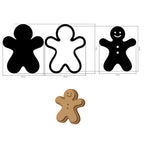 Stamperia Candy Christmas Gingerbreads Crafty Shapes klsm59 measurements