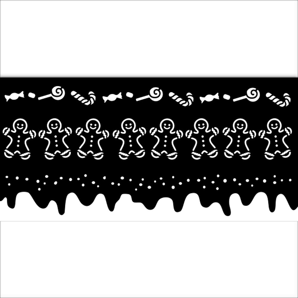 Stamperia Candy Christmas Stripes Stencil kstdl125
