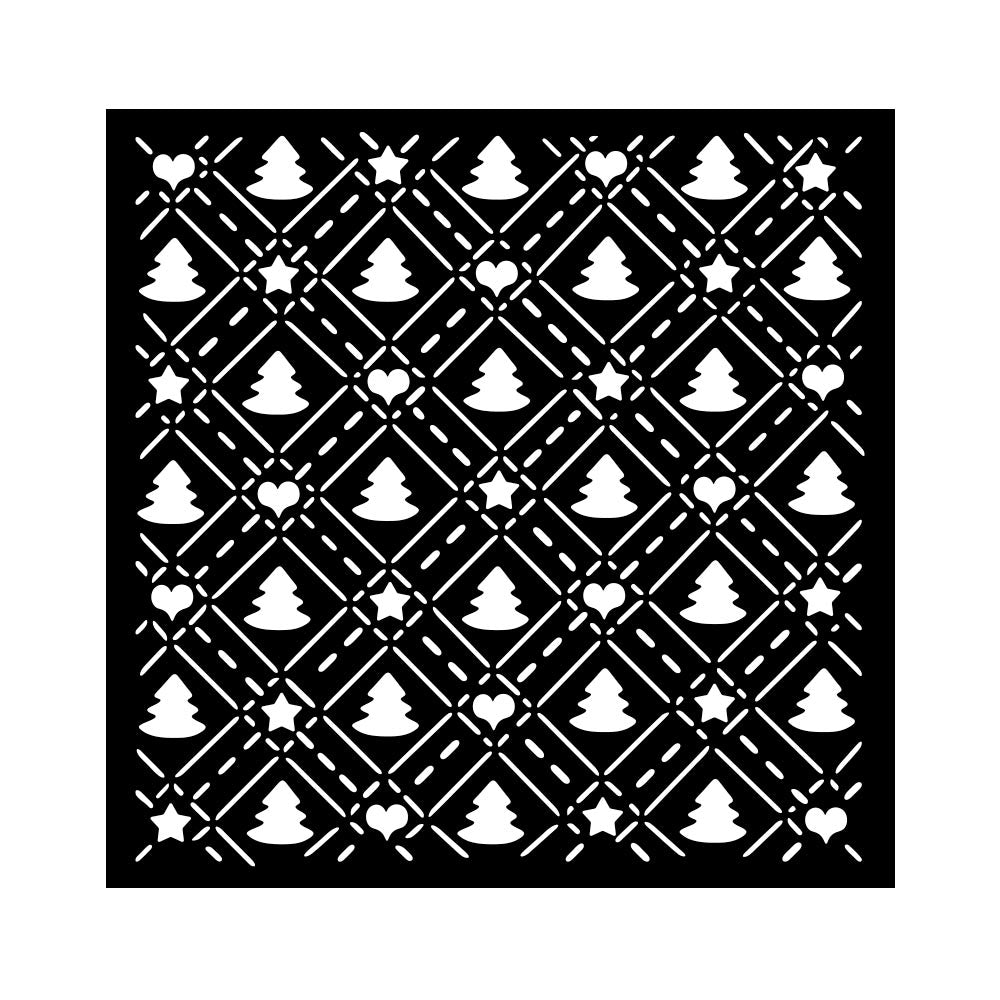 Stamperia Candy Christmas Tree Pattern Stencil kstdq123