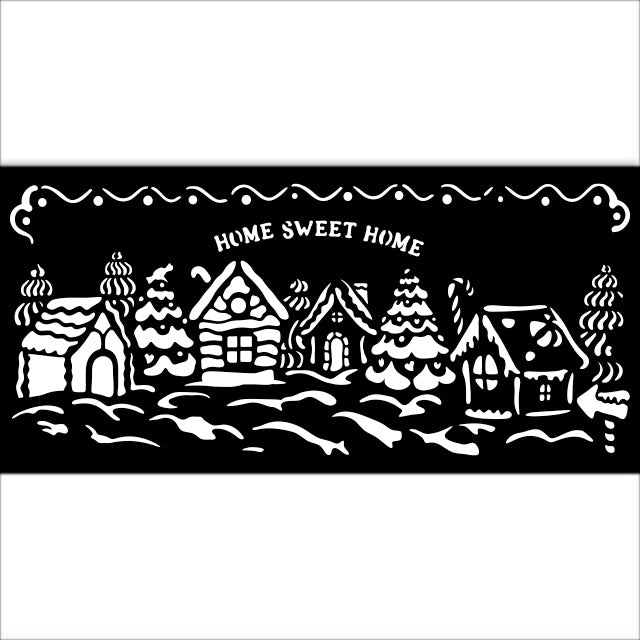 Stamperia Candy Christmas Village Stencil kstdl123