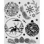 Stamperia Christmas Balls 8x10 Stencil kstd215