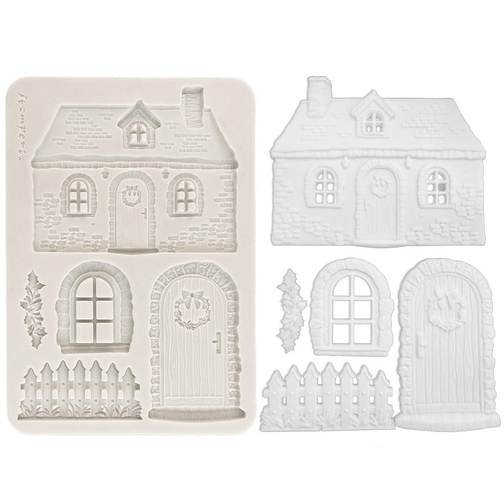 Stamperia Christmas Cottage A5 Silicone Mould kacma619