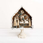 Stamperia Christmas Cottage A5 Silicone Mould kacma619 house fence stockings