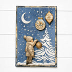 Stamperia Christmas Deers 10x5 Stencil kstdl169 moon stars ornaments card