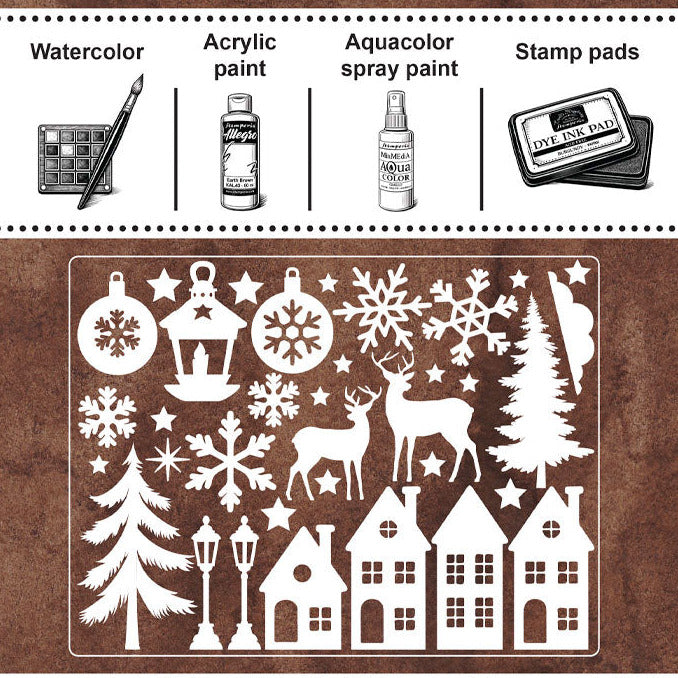 Stamperia Christmas Laser Cut Paper Shapes sbcu002 back