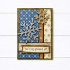 Stamperia Christmas Laser Cut Paper Shapes sbcu002 snowflakes you're my greatest gift card
