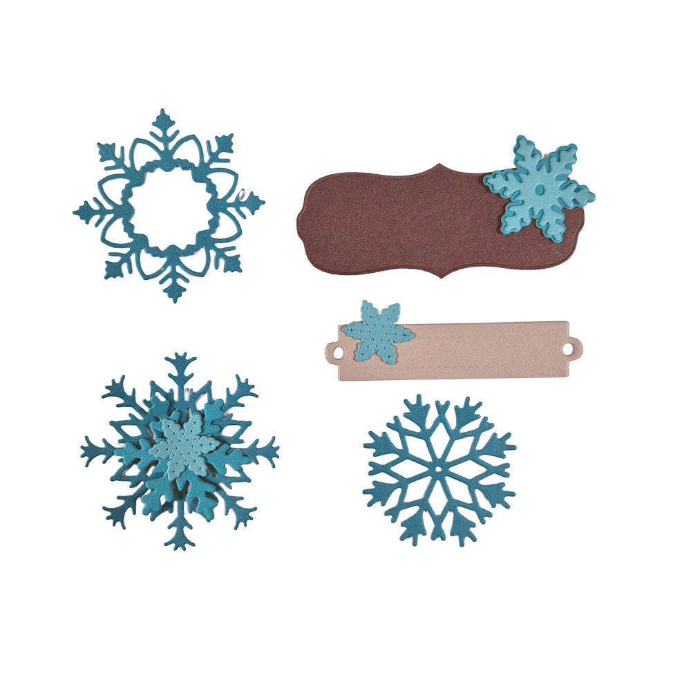 Stamperia Christmas Snowfall Dies sft27 snowflake tag