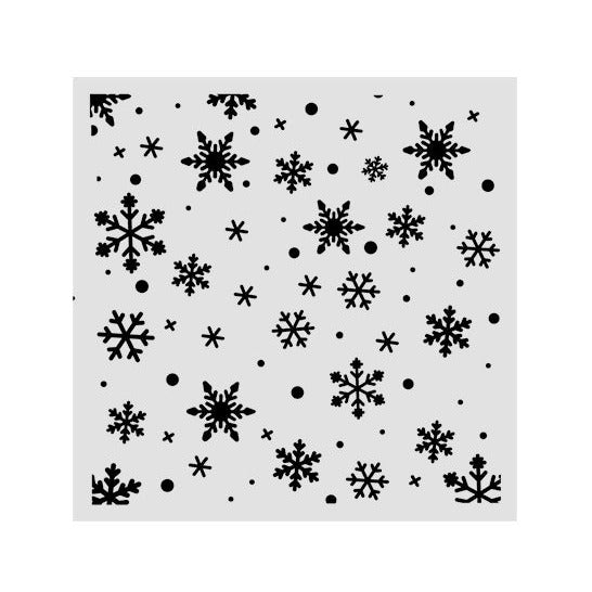 Stamperia Christmas Snowflakes Pattern 5x5 Stencil kstds73