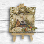 Stamperia Christmas Socks And Presents A5 Silicone Mould kacma620 cottage house joy branch