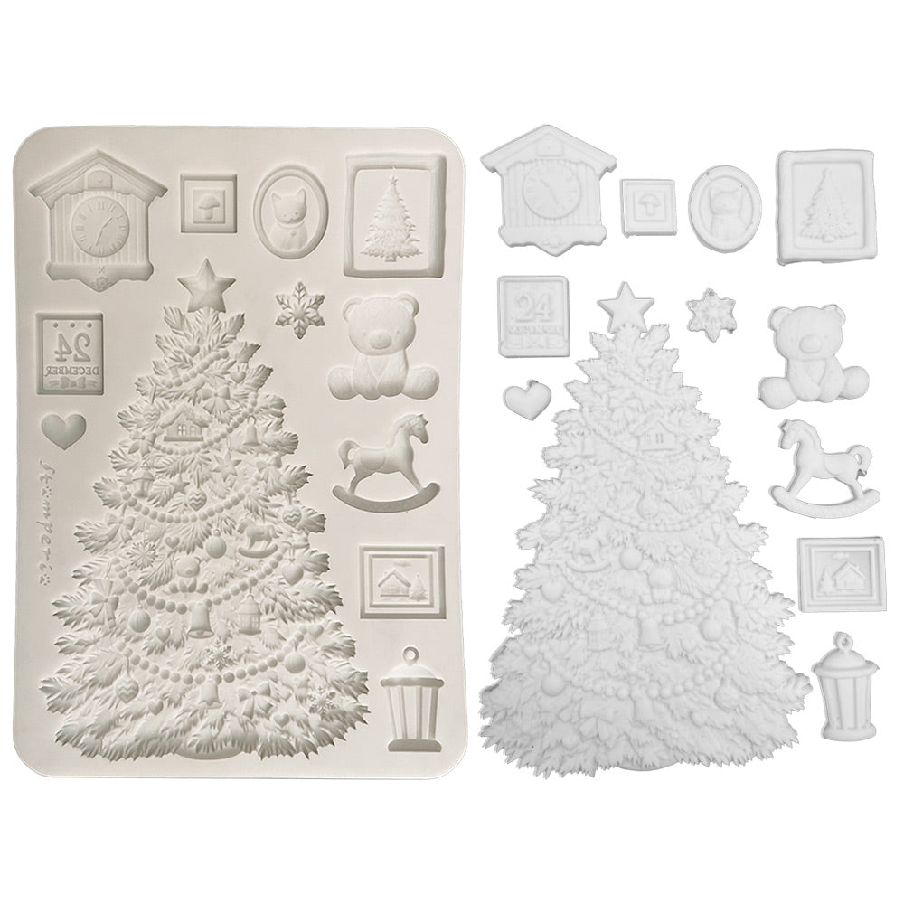 Stamperia Christmas Tree A5 Silicone Mould kacma621