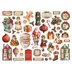 Stamperia Classic Christmas Art Journaling Selection bjs003 santa gingerbeard man candy cane