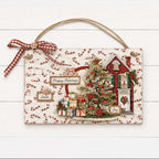 Stamperia Classic Christmas Ephemera dflct85 red brick house presents happy holidays