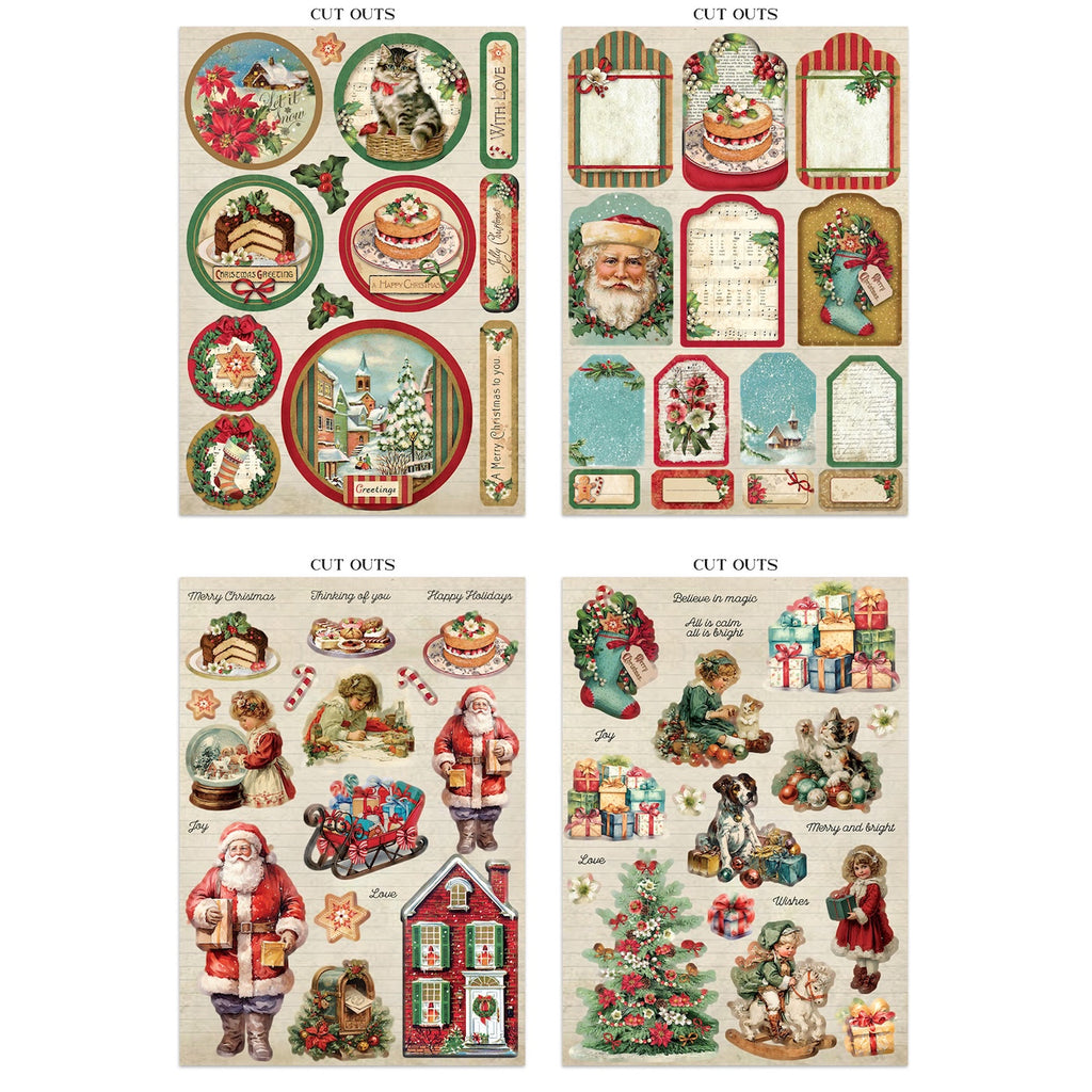 Stamperia Classic Christmas Junk Journal sbjk23 cut outs