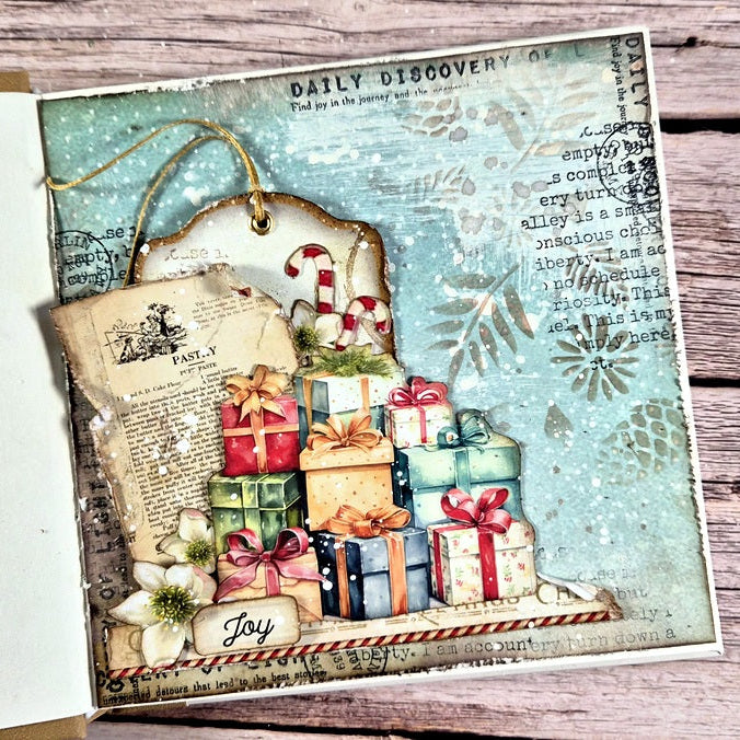 Stamperia Classic Christmas Junk Journal sbjk23 lots of presents card | color-code:ALT01