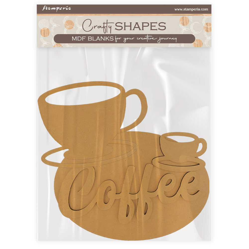 Stamperia Coffee And Chocolate Cup And Plate Crafty Shapes klsm70