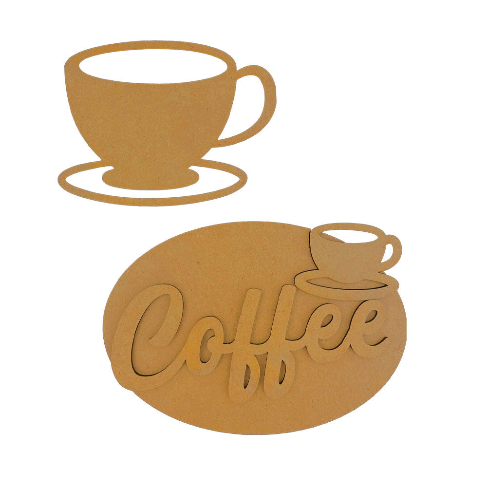 Stamperia Coffee And Chocolate Cup And Plate Crafty Shapes klsm70 pieces