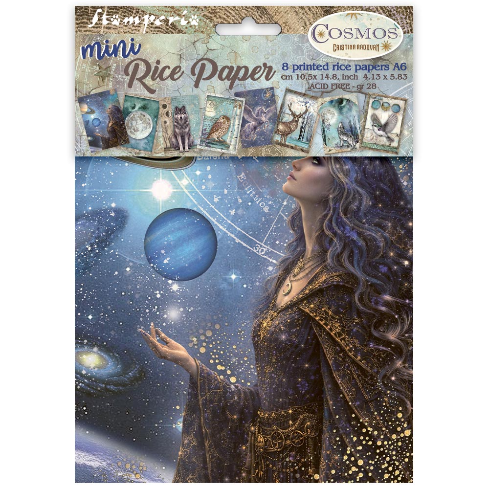 Stamperia Cosmos A6 Mini Rice Paper dfsa6x11