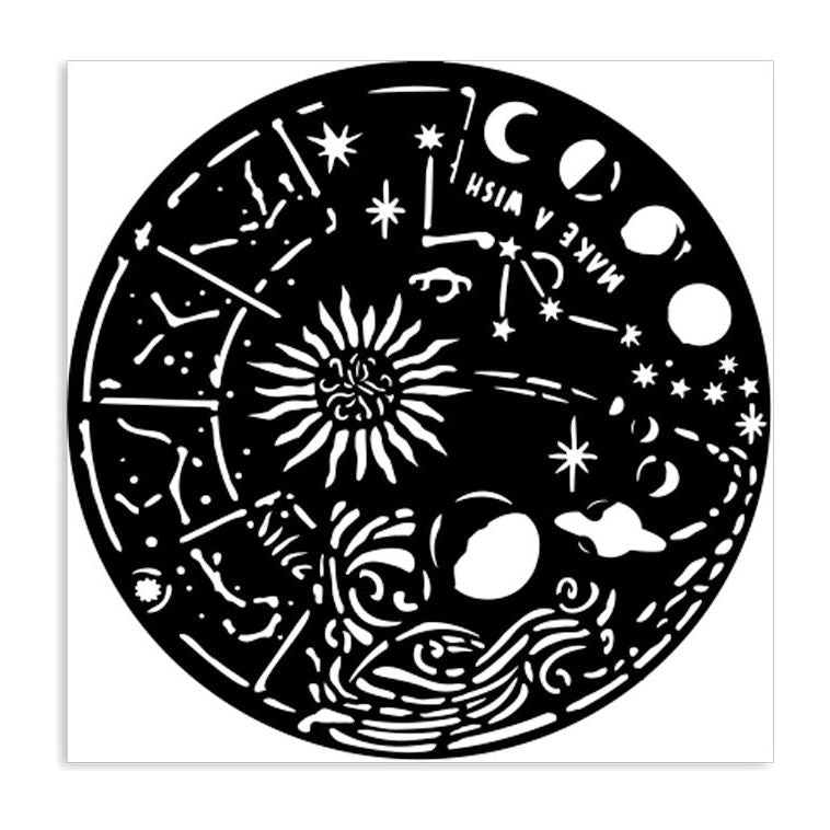 Stamperia Cosmos Circle Small Stencil kstds21