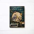 Stamperia Cosmos Handwriting 8x10 Stencil kstd219 owl deer stars the cosmos is within us card 