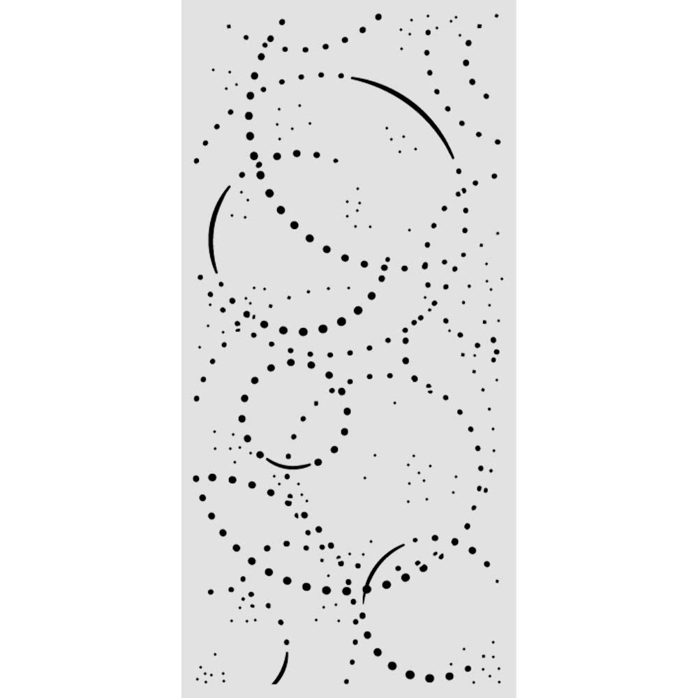 Stamperia Cosmos Ink Orbits 10x5 Stencil kstdl173