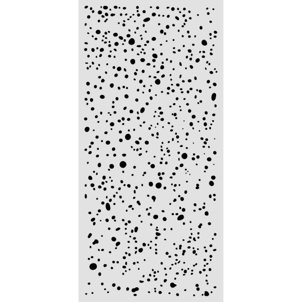 Stamperia Cosmos Ink Spots 10x5 Stencil kstdl174