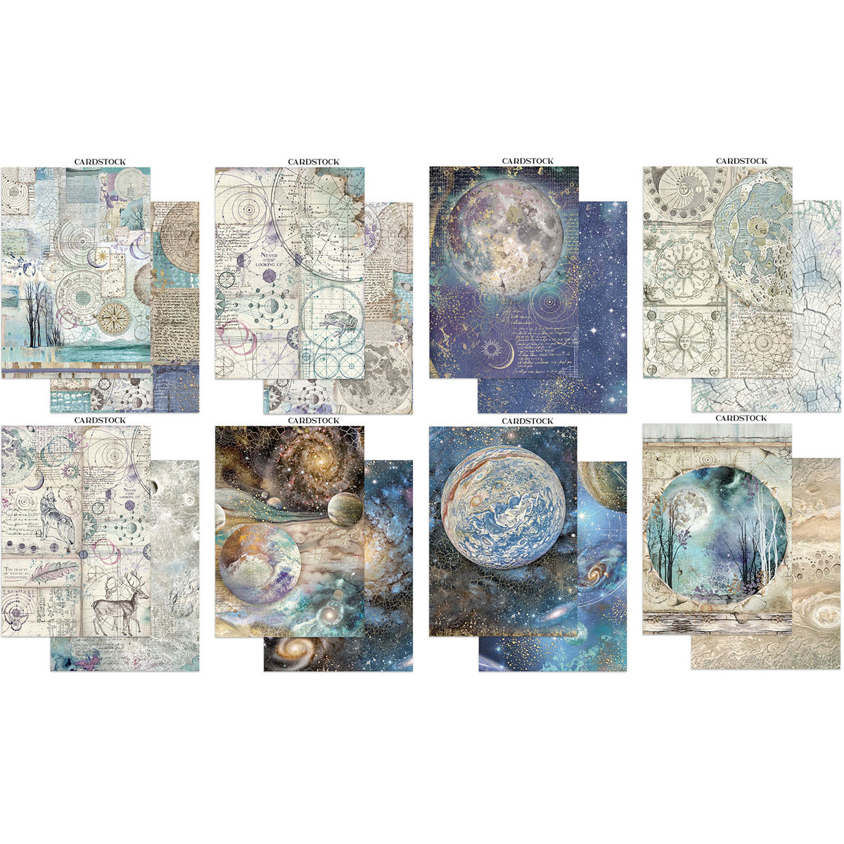 Stamperia Cosmos Junk Journal Focus Points sbjks08 cardstock 