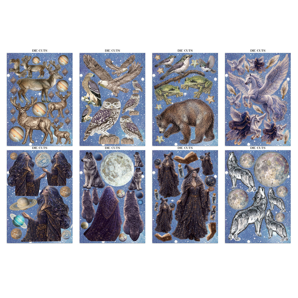 Stamperia Cosmos Junk Journal Focus Points sbjks08 die cuts