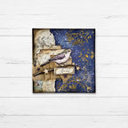 Stamperia Cosmos Small Art Journaling Selection bjf001 stars bird blue sky background card 
