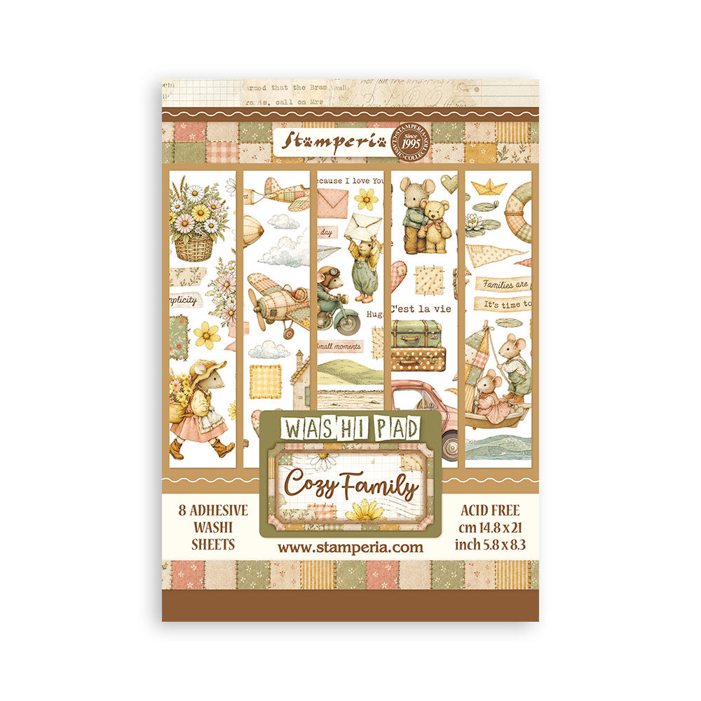 Stamperia Cozy Family A5 Washi Sheets sbw38