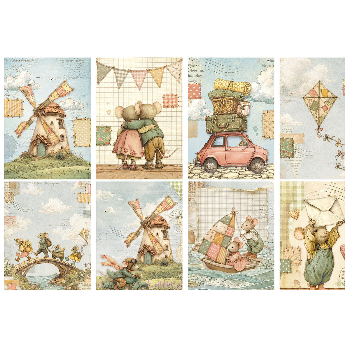 Stamperia Cozy Family A6 Rice Paper dfsa6x14 sheets