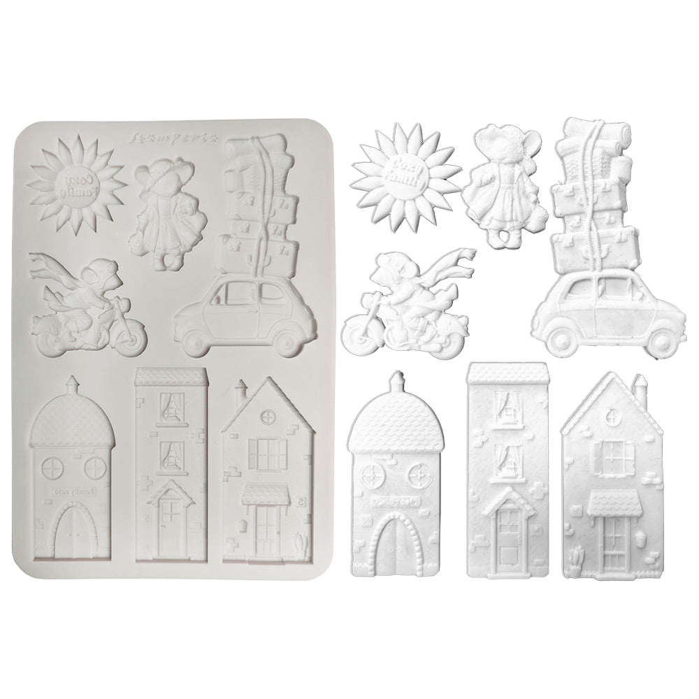 Stamperia Cozy Family Birds A5 Silicone Mould kacma624