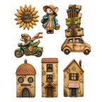 Stamperia Cozy Family Birds A5 Silicone Mould kacma624 houses