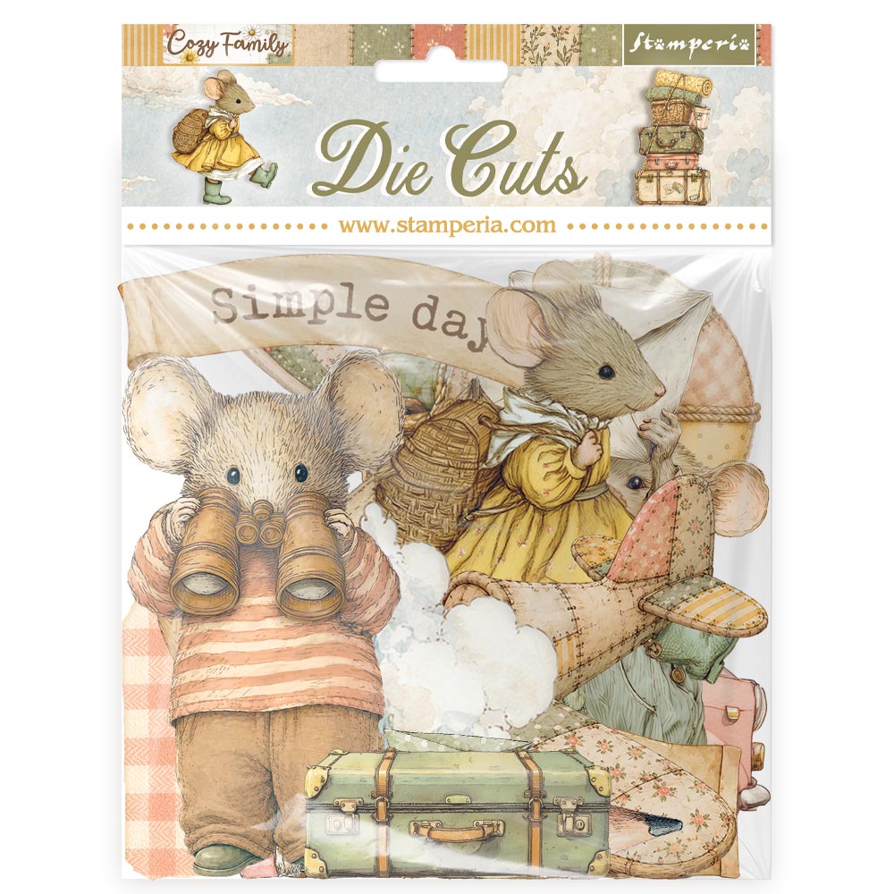 Stamperia Cozy Family Die Cuts dfldc145 suitcase