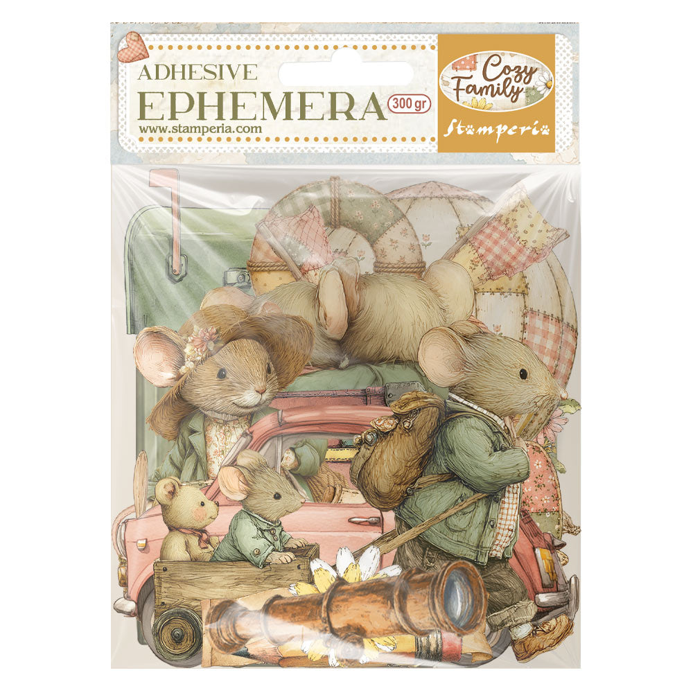 Stamperia Cozy Family Ephemera dflct93 mice