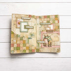 Stamperia Cozy Family Focus Points Junk Journal sbjks11 mice hugging pink flower colored squares happy together card journal