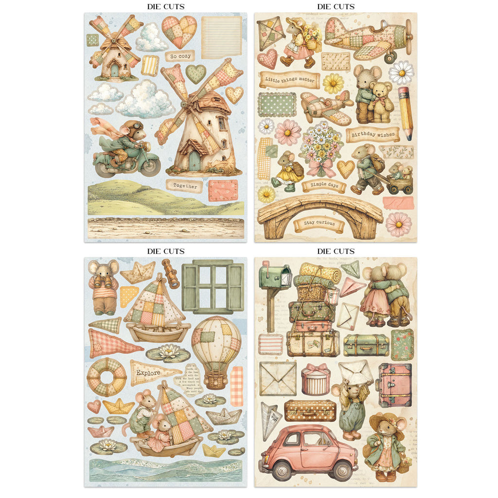 Stamperia Cozy Family Junk Journal sbjk32 die cuts