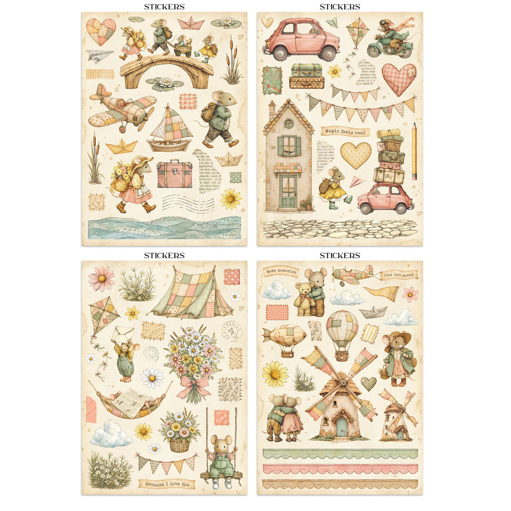 Stamperia Cozy Family Junk Journal sbjk32 stickers