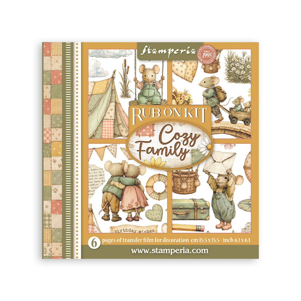 Stamperia Cozy Family Rub Ons dflrbx25