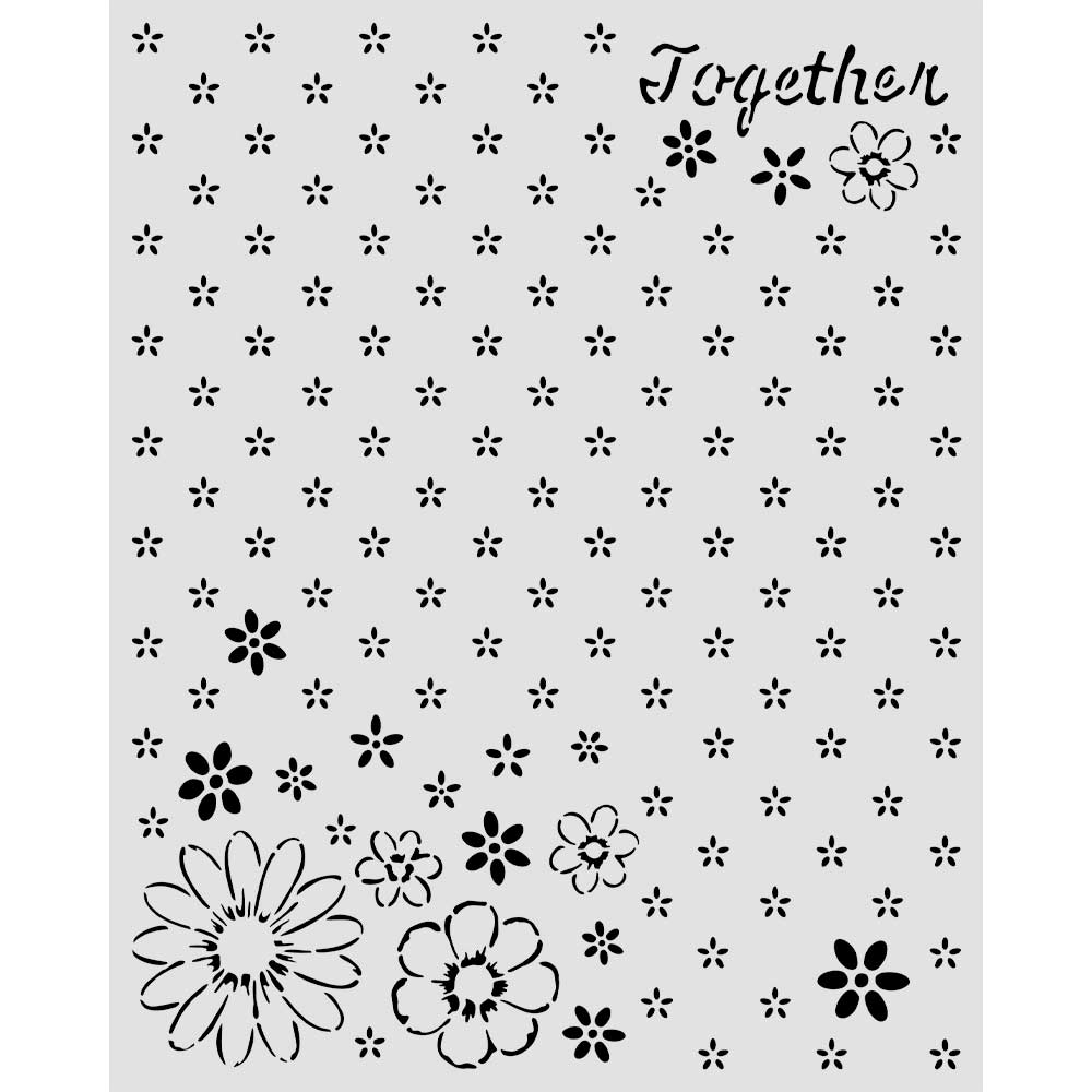 Stamperia Cozy Family Together Pattern Stencil kstd223