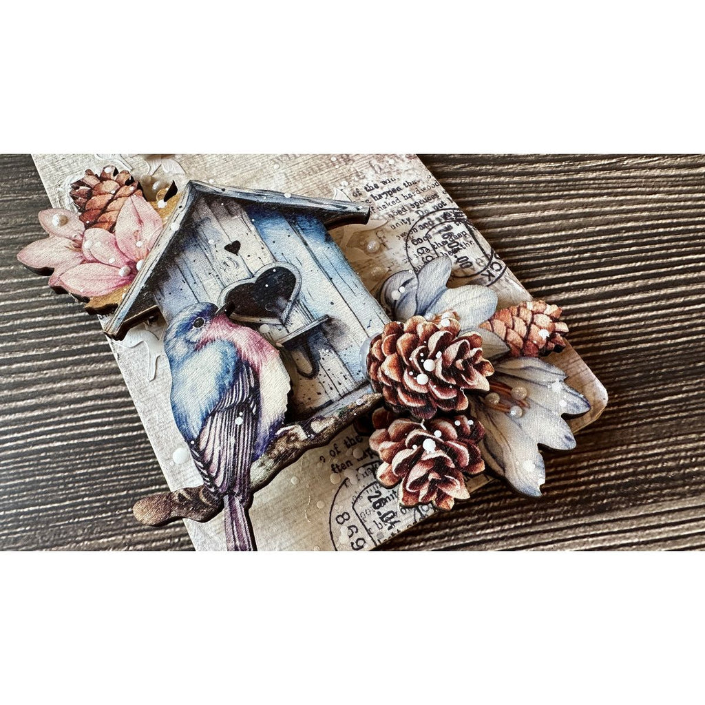 Stamperia Create Happiness Dewdrops Colored Wooden Shape A5 klsp176 bird | color-code:ALT01