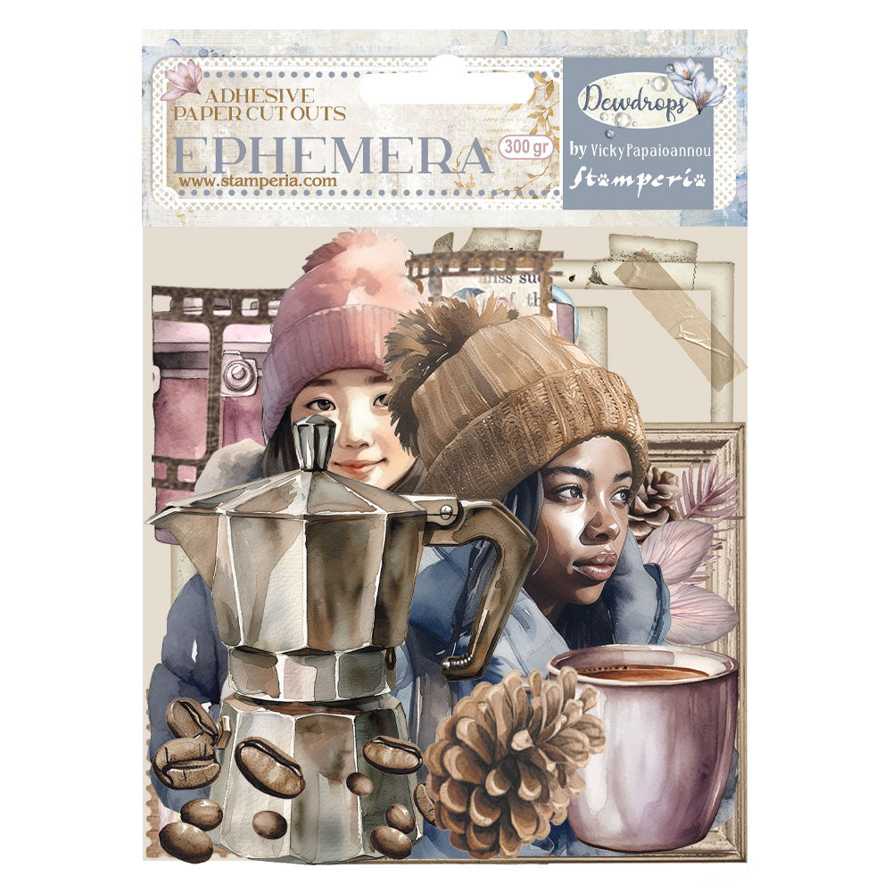 Stamperia Create Happiness Dewdrops Ephemera dflct57
