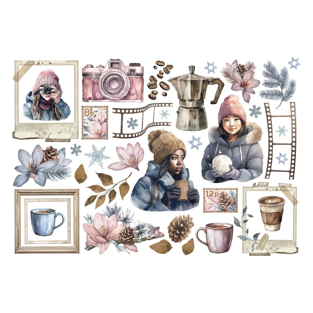 Stamperia Create Happiness Dewdrops Ephemera dflct57 pieces