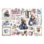 Stamperia Create Happiness Dewdrops Ephemera dflct57 pieces