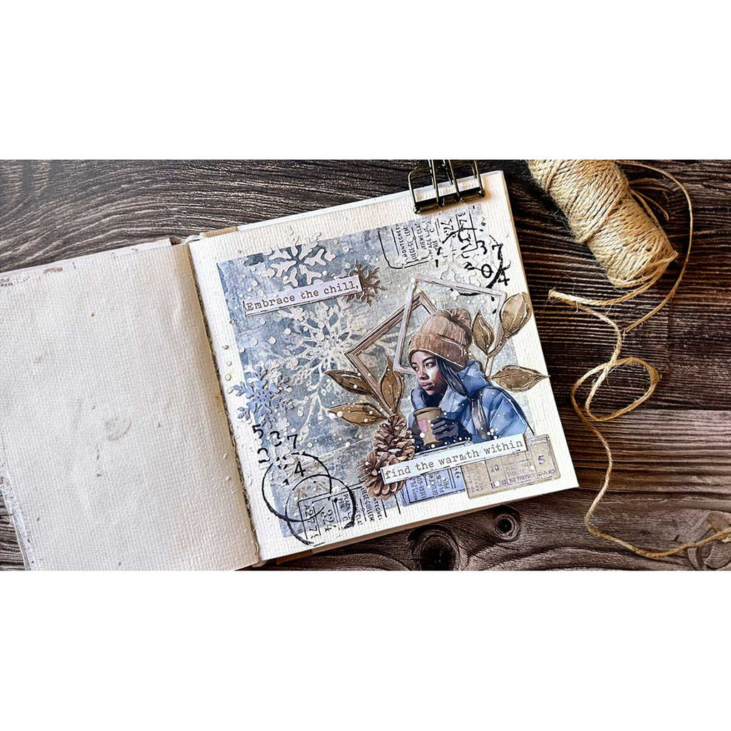 Stamperia Create Happiness Dewdrops Snowflakes And Ice Stencil kstdl109 chill | color-code:ALT01