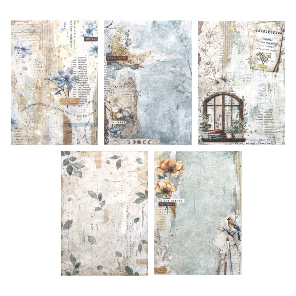 Stamperia Create Happiness Secret Diary Selection of 5 Rice Papers A4 dfsa4xsd sheets