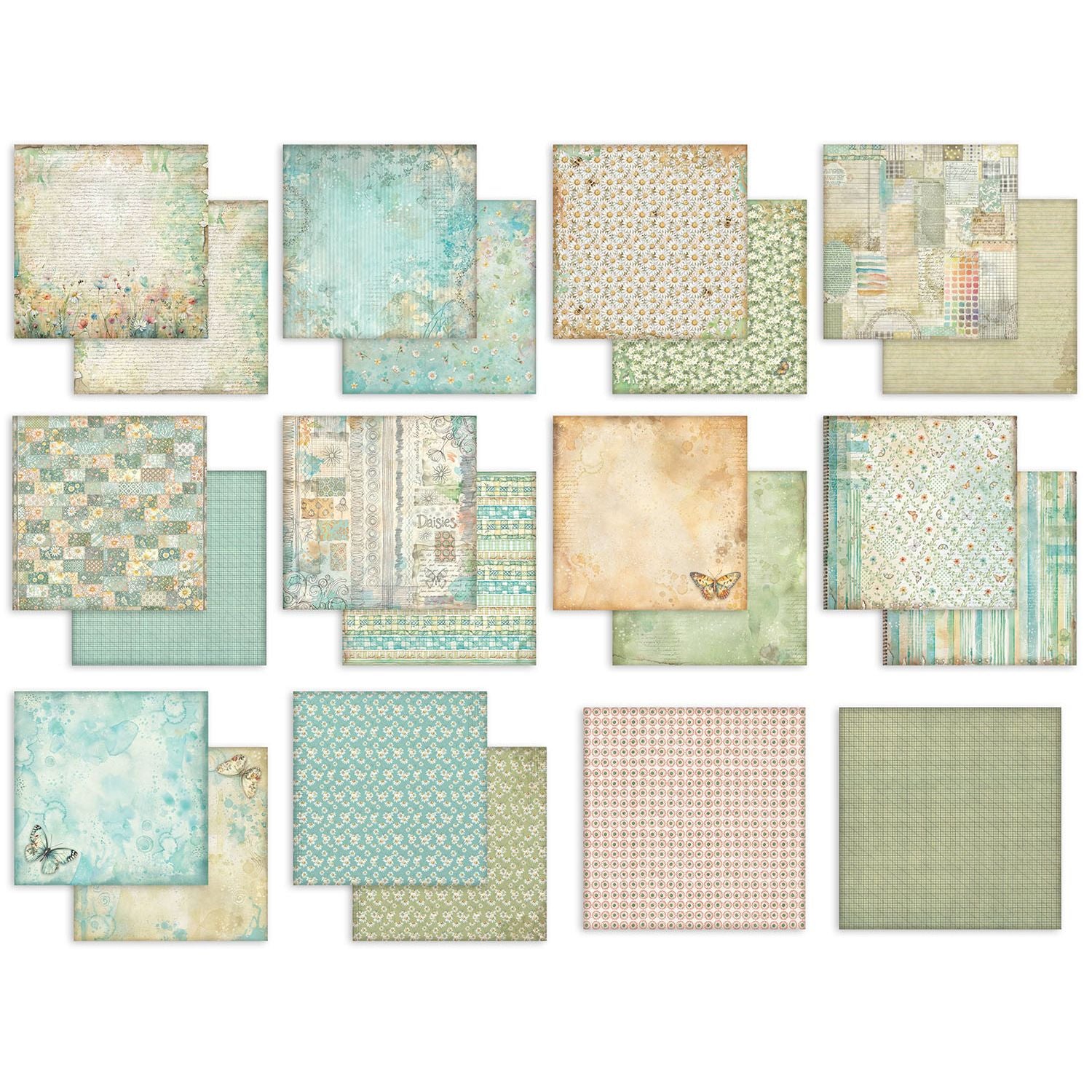 Stamperia Daisy Art 12x12 Background Paper sbbl183 image 1
