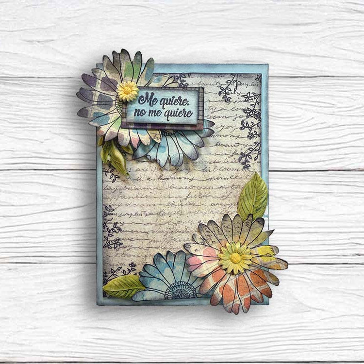 Stamperia Daisy Art Daisy And Butterfly A5 Silicone Mold kacma603 colorful flowers