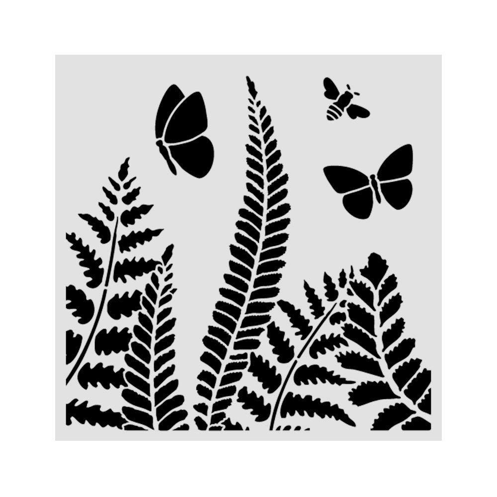 Stamperia Daisy Art Fern Stencil kstdq131