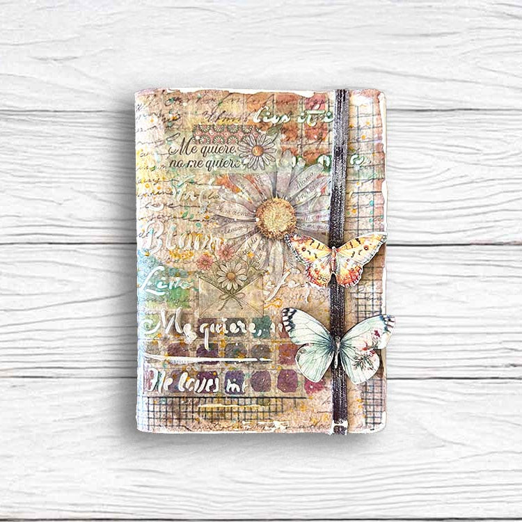Stamperia Daisy Art He Loves Me, He Loves Me Not Stencil kstdl147 bloom journal