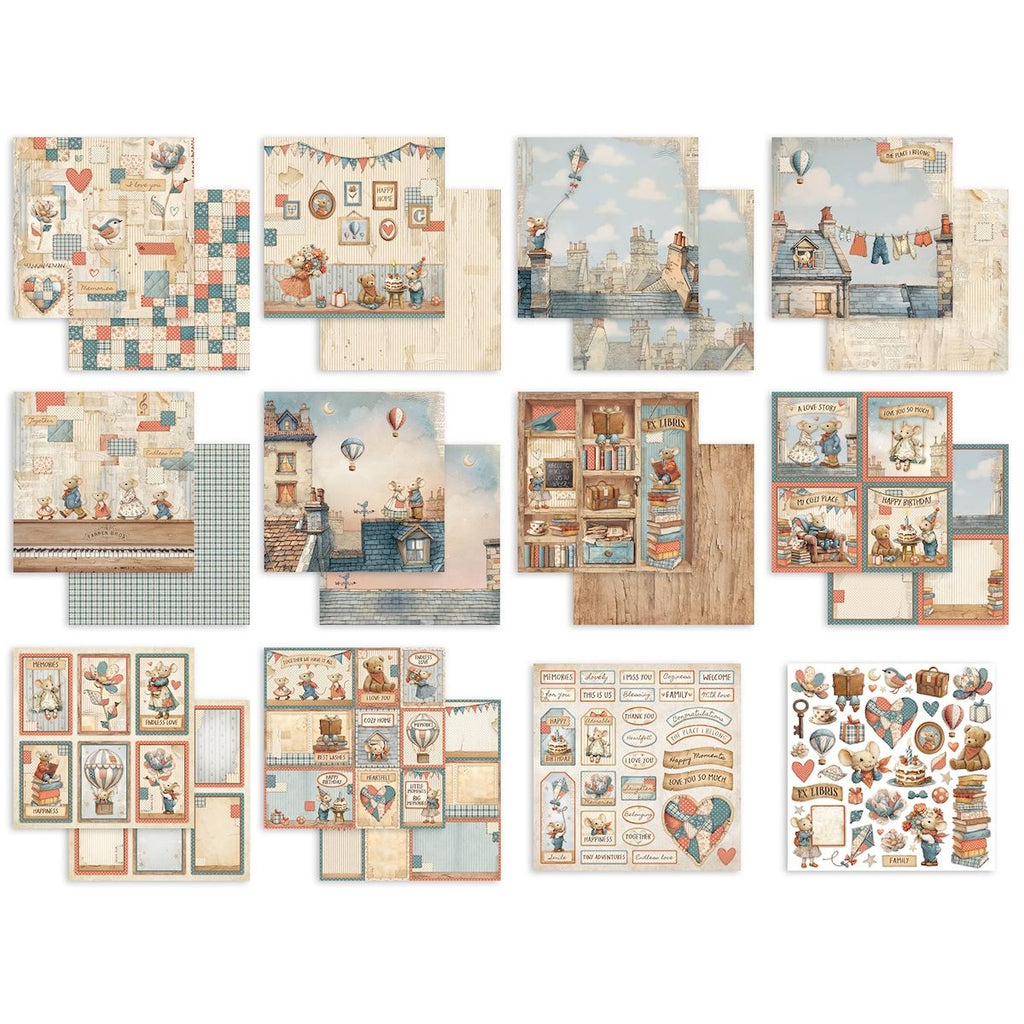 Stamperia Family 8x8 Paper sbbs137 pages